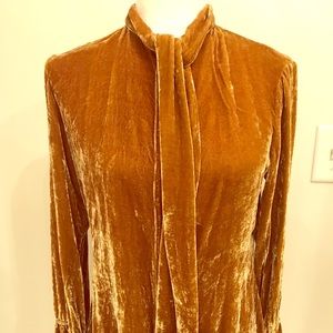Velvet Blouse w/ tie